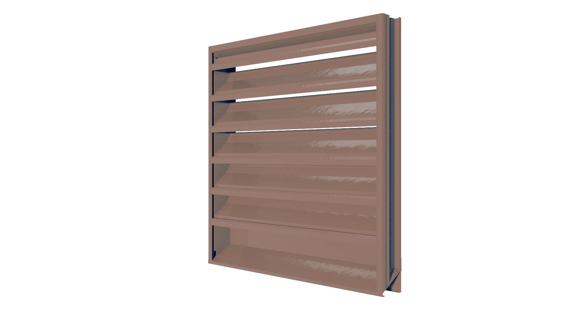 4" deep Aluminum Stationary Louver:4375D125