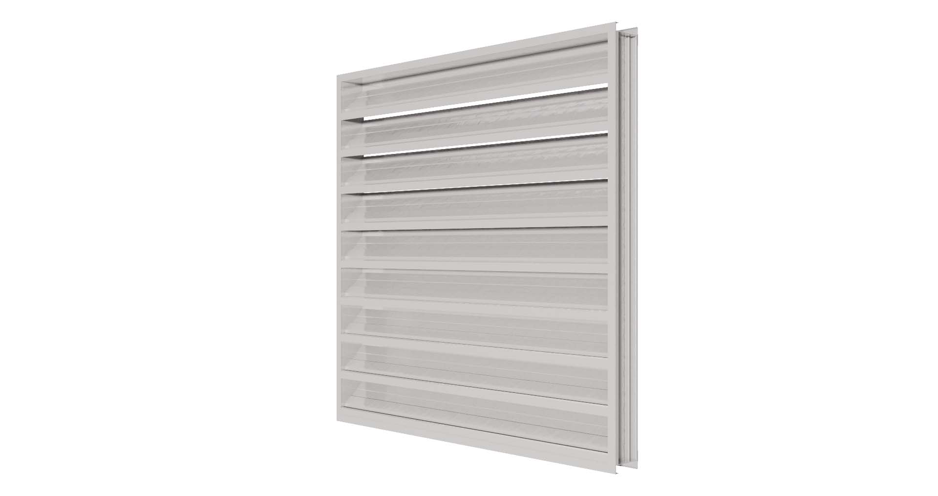 4" Deep Aluminum Stationary Louver:445DD